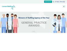 Tablet Screenshot of locumstaffing.co.uk